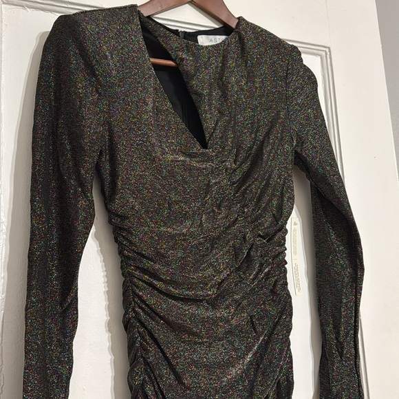 ✨ Anthropologie Ruched Cutout Mini Dress Sz S - Picture 6 of 11